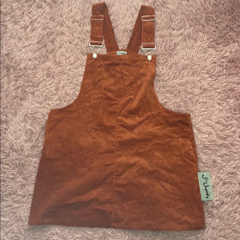 Velvet Skirt Overalls